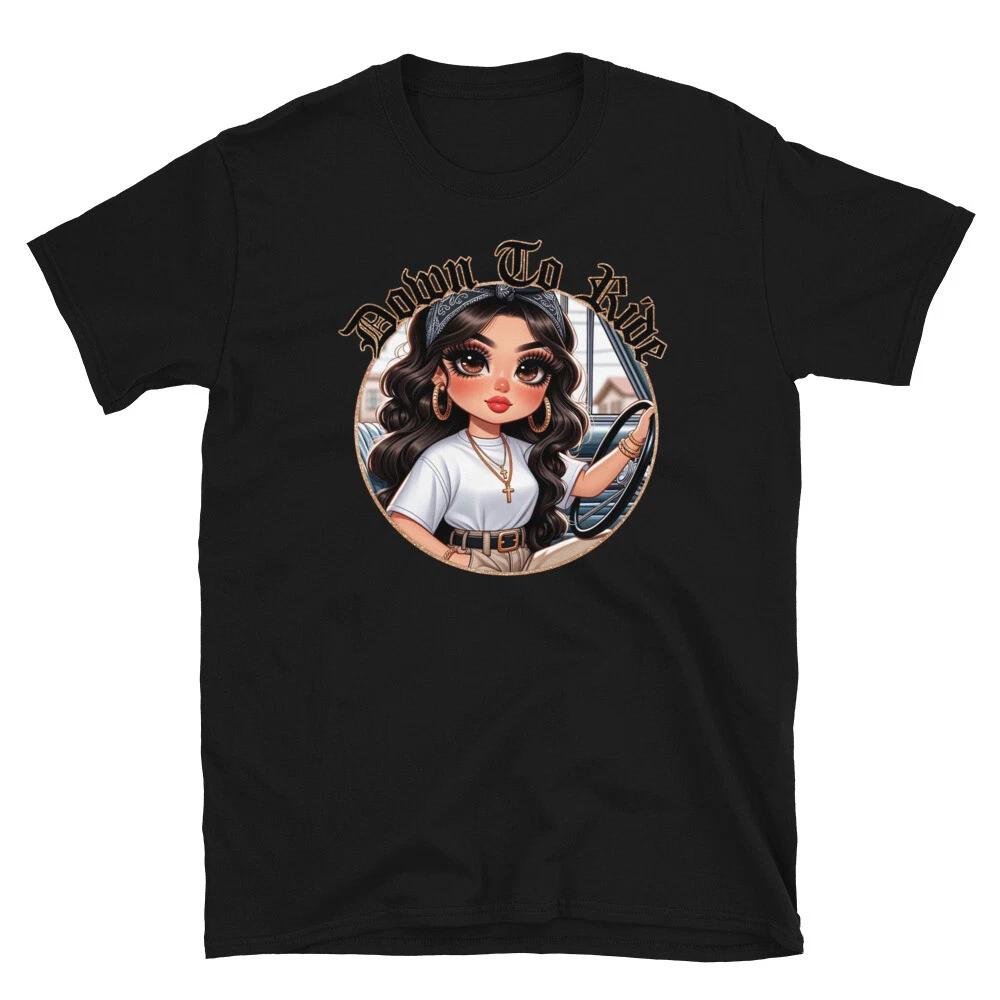LOWRIDER GIRL OLDIES OLD SCHOOL LOWRIDER CHOLO CHOLA Short-Sleeve Unisex T shirt XL