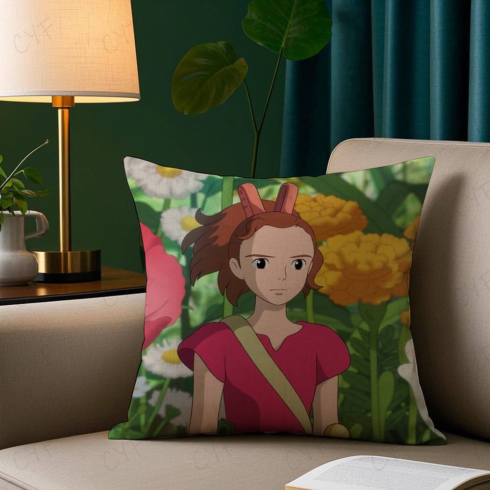 The B-Borrowers Arrietty Anime Pillow Case Custom Printed Brushed Fleece Pillow, Baby Skin-Touch, Eco-Friendly Dye-Sublimation C