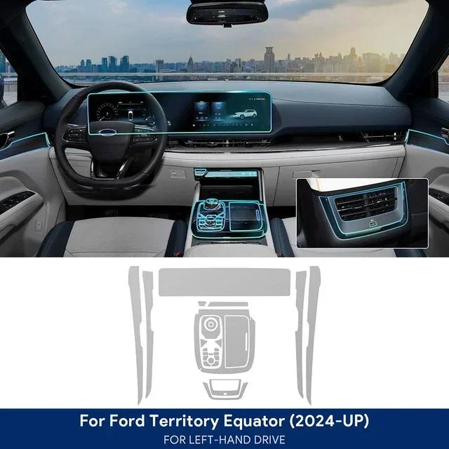 For Ford Territory 2024 2025 Equator Sport Car TPU Protective Interior Film Anti-scratch Center Console Screen Accessories