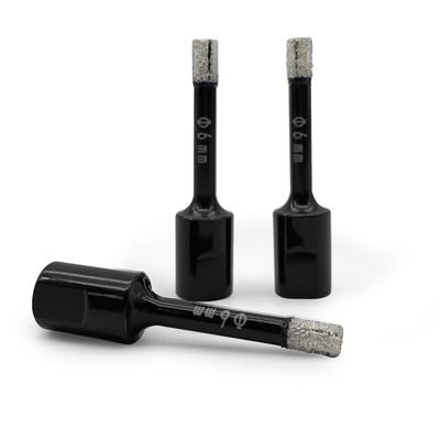 Makita Compatible Diamond Drill Bits, 6mm, Set of 3, with M10 Shaft Diameter, for Angle Grinders, for Drilling Porcelain Tile, Wall Tile, Granite, Mar