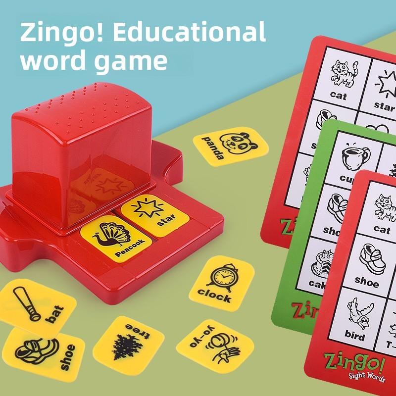 Educational Childrens Zingo Letter Matching Card Game Plastic Interactive Toy For Learning Activities