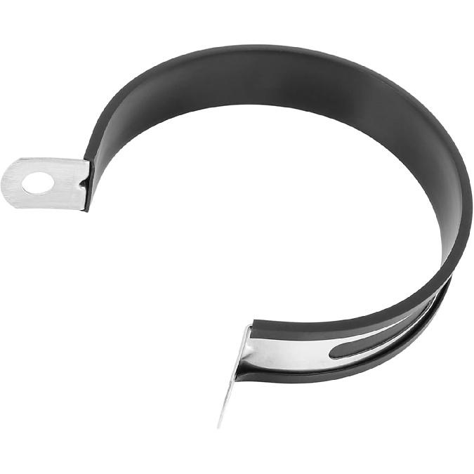 

100mm 3.94 Motorcycle Exhaust Band Joint Clamp Muffler Pipe Stainless Steel Silver Tone Durable Material