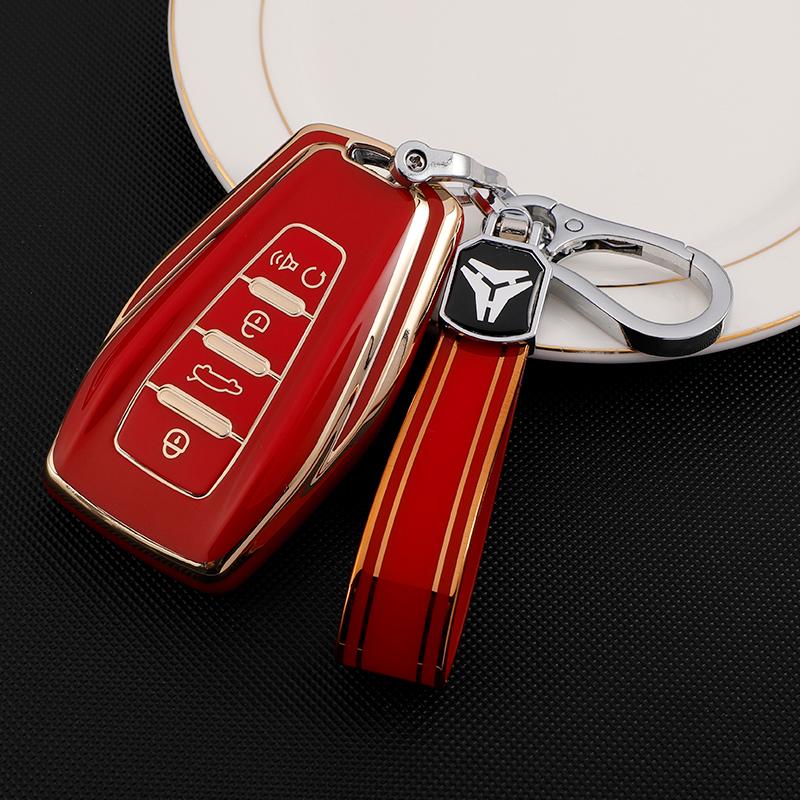 TPU Car Key Cover Case for Geely Emgrand Global Kulrey Hawk GX7 Okavango NL3 SUV GT GC9 Coolray X6 X7 EX7 Geometry C Keychain