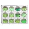 12 Grids Glitter Sequins Set Hand Made DIY Nail Art Glitter Sequins Decals Set 3D Nail Art