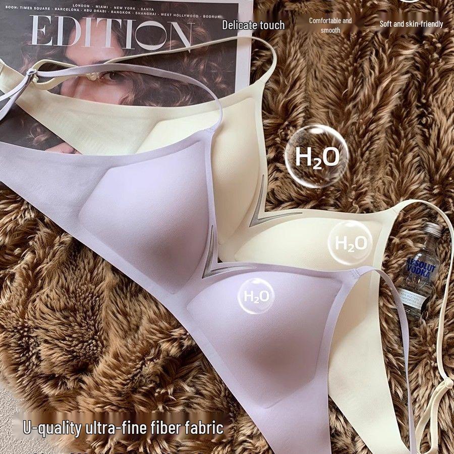 Seamless Wireless French Triangle Bra - Soft Support, Anti-Sagging, Side Support for Small Busts