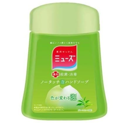Muse No-Touch Foaming Hand Soap Refill Set (Fruity Fresh/Kitchen/Green Tea/Grapefruit) 250ml x 4 Medicated Soap