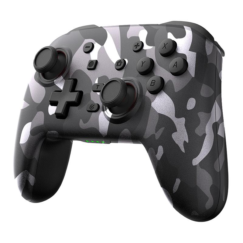 

S07 Six Axis Vibration Bluetooth-compatible Controller for E-Sports TURBO Function Wireless Gamepad Camo Black