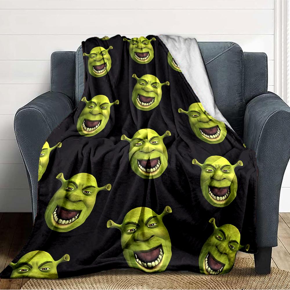 1pc Shrek4 Blanket, Gift, for Men and Women, Soft Blanket, Good for Sofa Bed Couch Travel, Lightweight Flannel Blanket