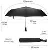 Wind Resistant Folding Automatic Umbrella Rain Women Auto Luxury Big Windproof Umbrellas Rain for Men Black Coating 10K Parasol