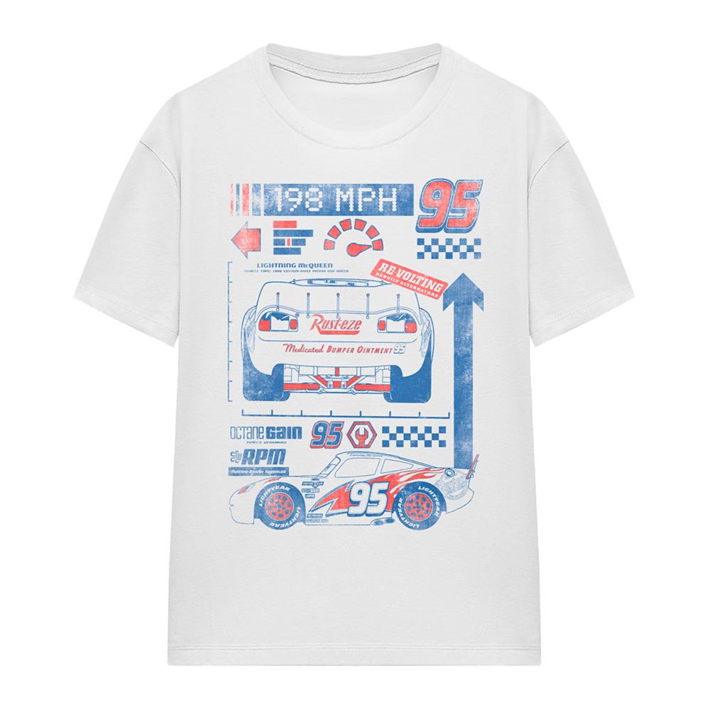 Cars Unisex Adult 198 MPH Lightning McQueen T-Shirt