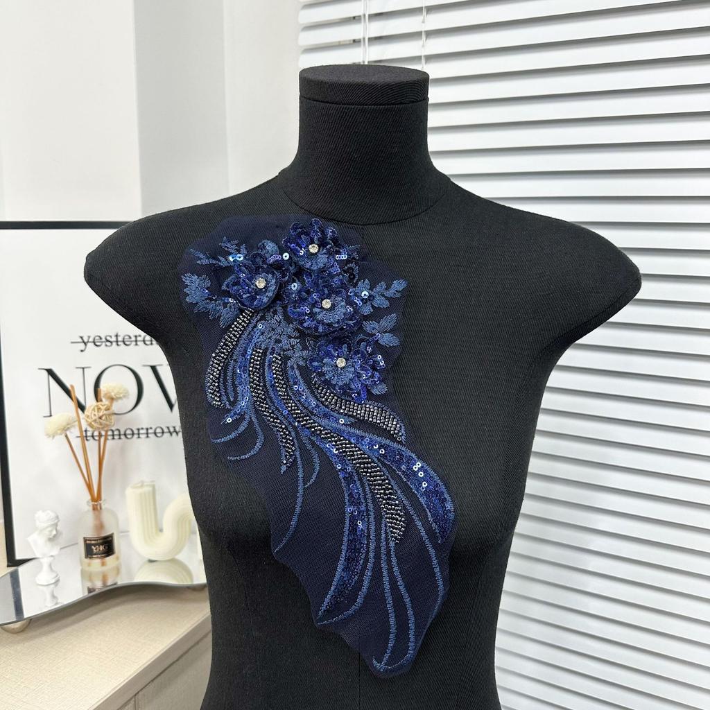 Sewing Beaded Embroidery Beaded Brick Single Flower Diy Corsage Accessories Dress Wedding Accessories, Decorative Clothing, Accessories