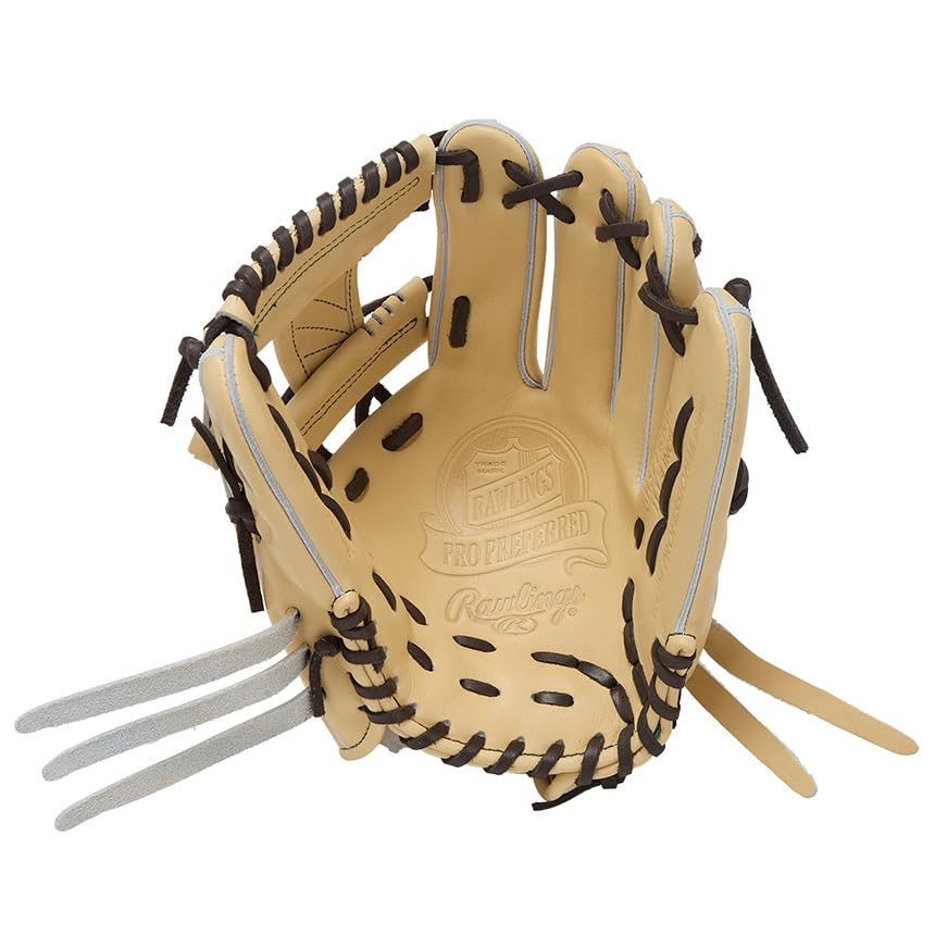 Rawlings PRO PREFERRED GH5FPRN62 Baseball Throw Glove, Hardball, Infielder's Glove, Camel, 11.25 inches, Right-Handed