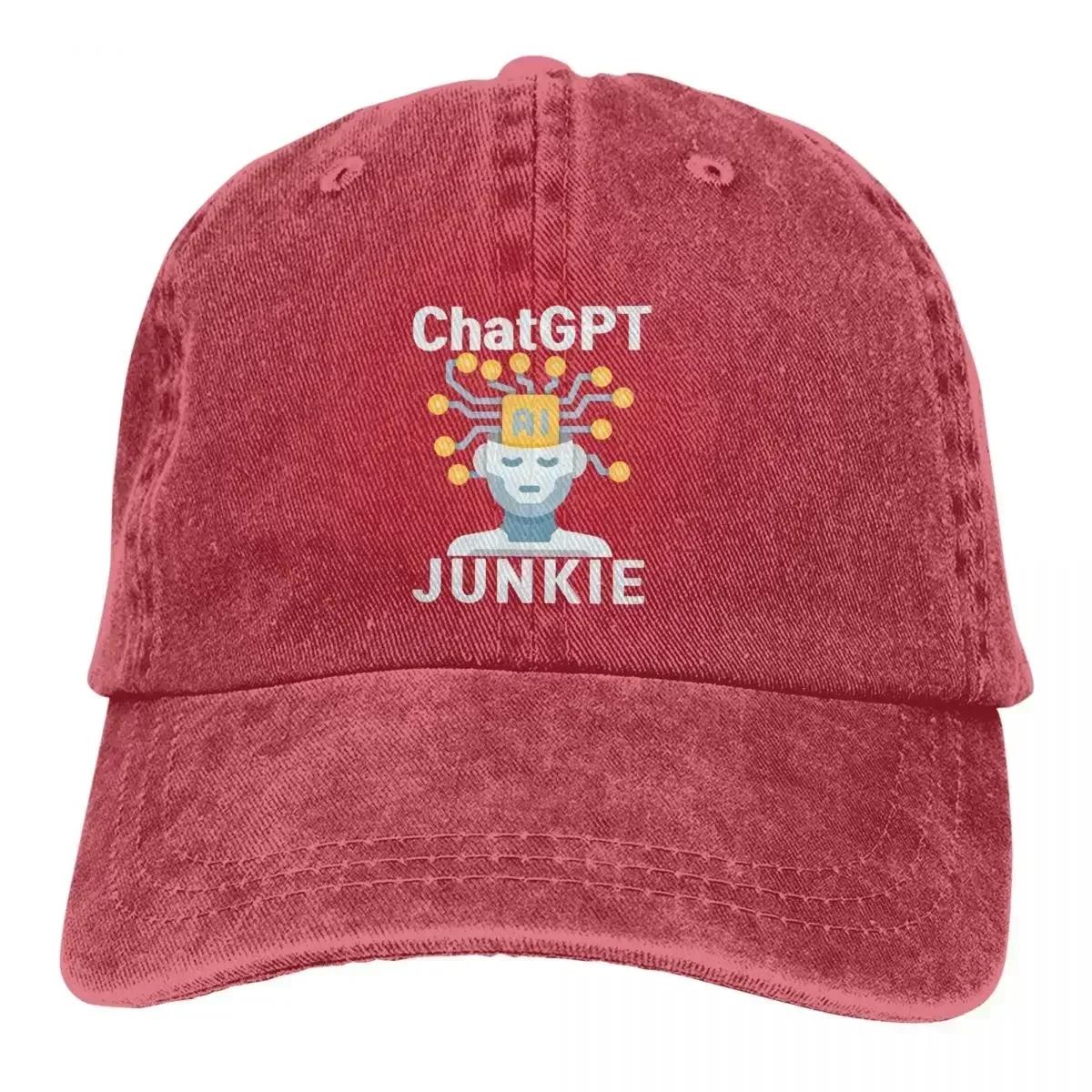 Летняя кепка с солнцезащитным козырьком Chatgpt Junkie Hip Hop Caps ChatGPT Cowboy Hat Peaked Trucker Dad Hats