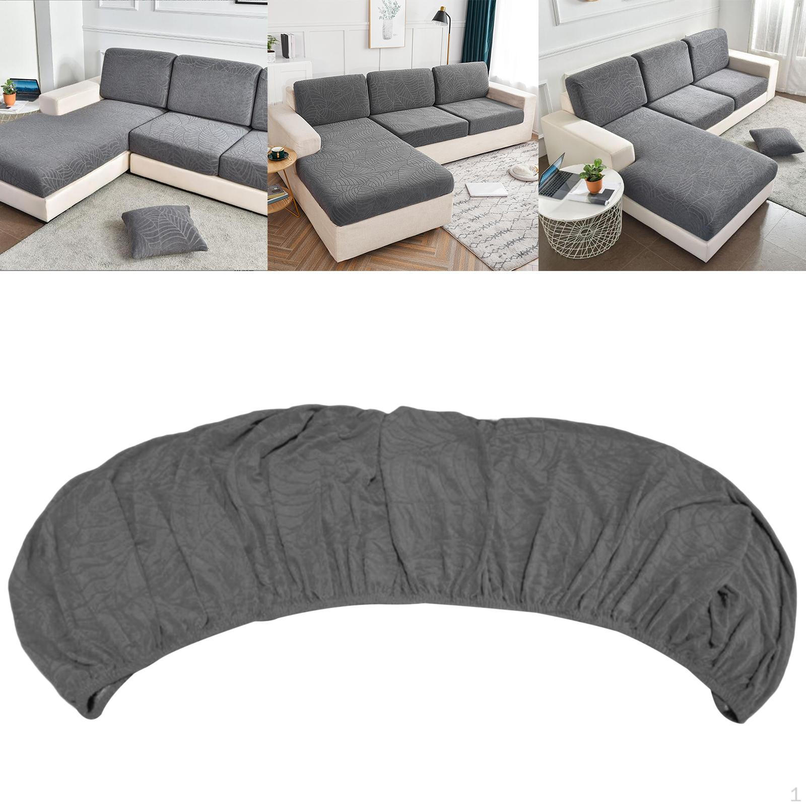 

Couch Seat Cushion Cover Sofa Waterproof Comfortable Stretch Elastic for Deep Gray 3 Seater