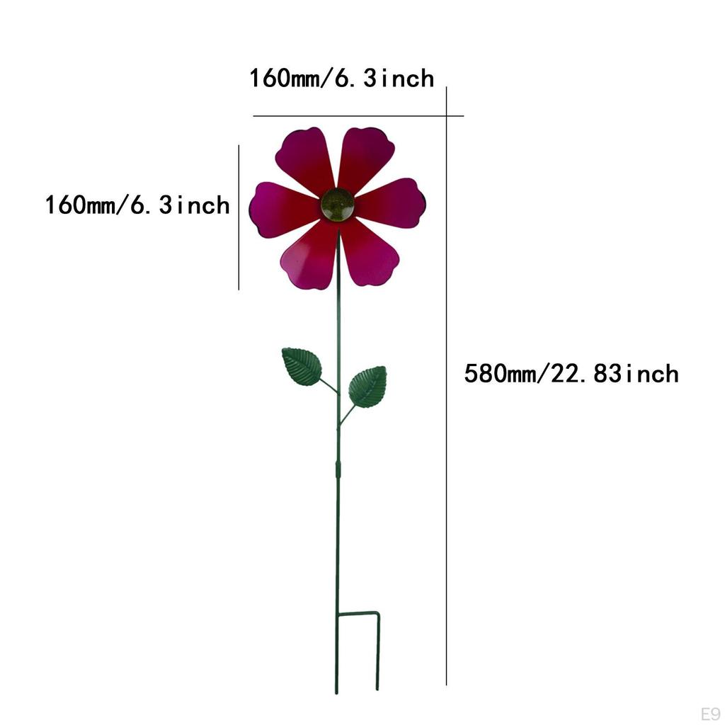 Decorative Garden Stake Pinwheels Art Spring Decoration for Patio Planter