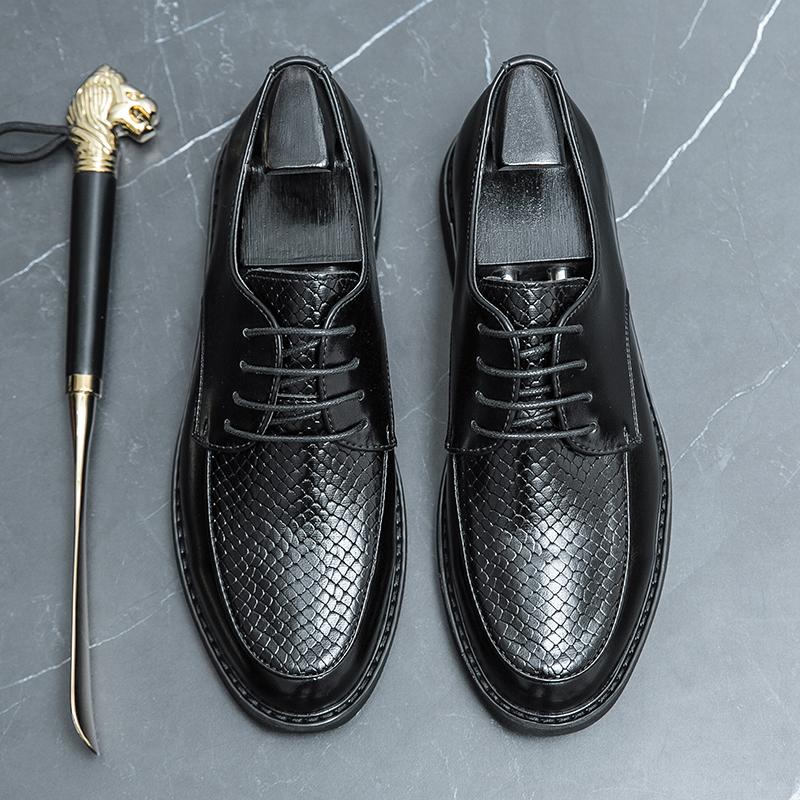 New Casual Leather Man Oxford Shoes Lace Up Mens Casual Footwear Fashion Office Dress Footwear Handmade Gentleman Business Shoes