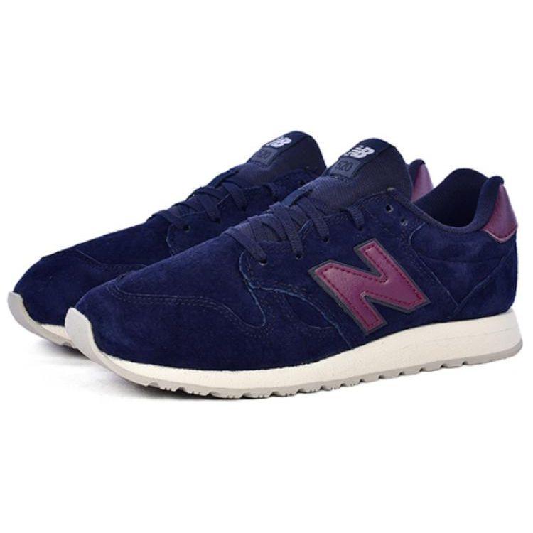 New Balance NB 520 Retro Pigskin Low-Top Running Shoes Women Sneaker Navy WL520AN