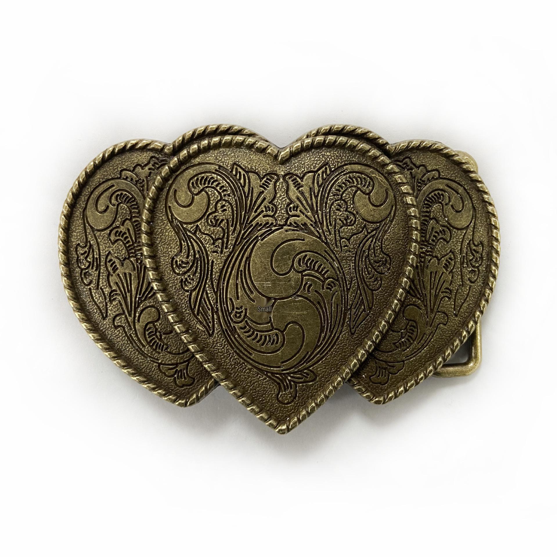 Heart-Shaped Western Cowboy Belt Buckle for Men s Leather Accessories