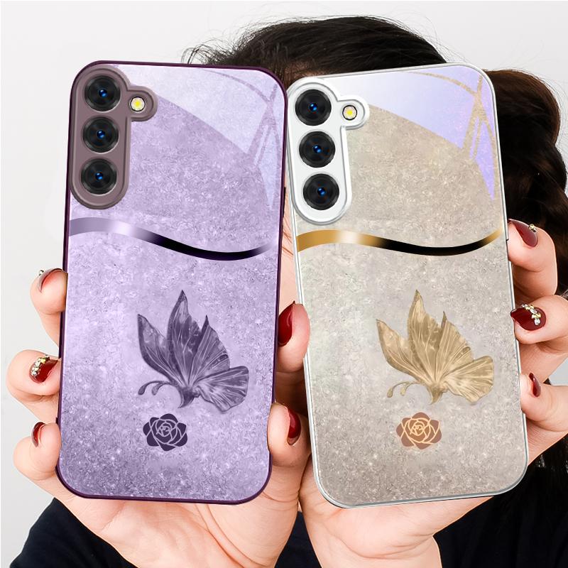 Full of Eastern Elegance For Samsung S26 S22 S8 S9 S10 S20 Ultra S21 Pro S22 Plus S23 FE S24Ultra S25 Edge S24+ Glass Phone Case
