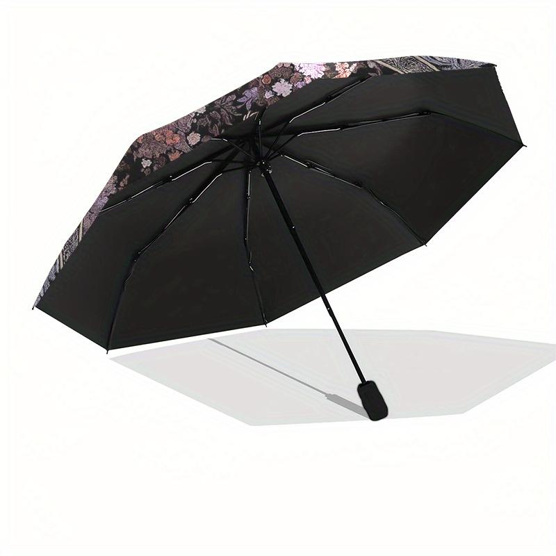 Dragon Dance: Circular Floral Rug - Luxury Home DecorUmbrella, Portable 3-Fold Compact Umbrella for Men & Women Gift