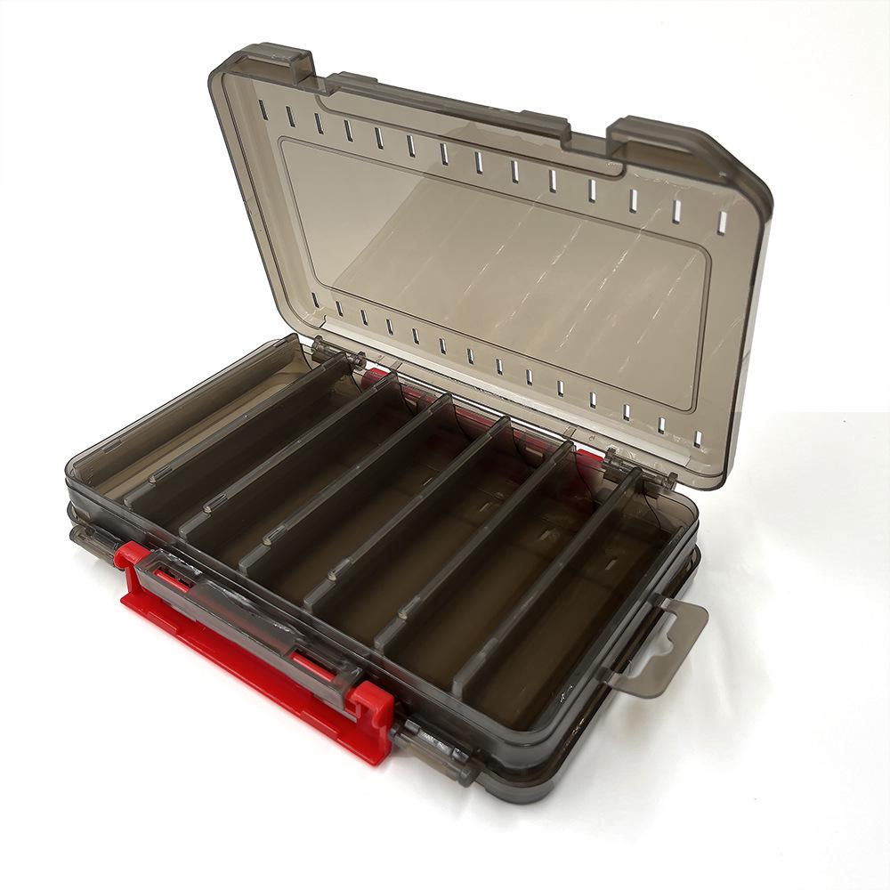 

Двусторонняя коробка для снастей для воблеров и VIB приманок - Аксессуар для хранения рыболовных снастей 19.8 x 13.5 x 3.6 cm серый