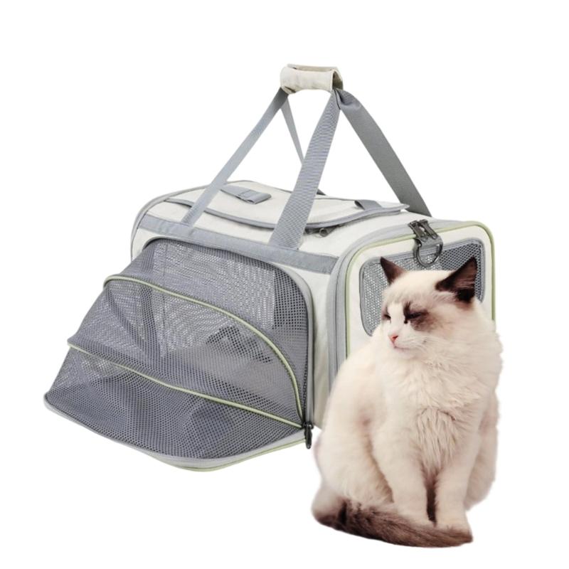 Cats-in-bag Carriers for Puppies Carry Bag Outdoor Travel Shoulder Carriers Sightseeing Bag Window