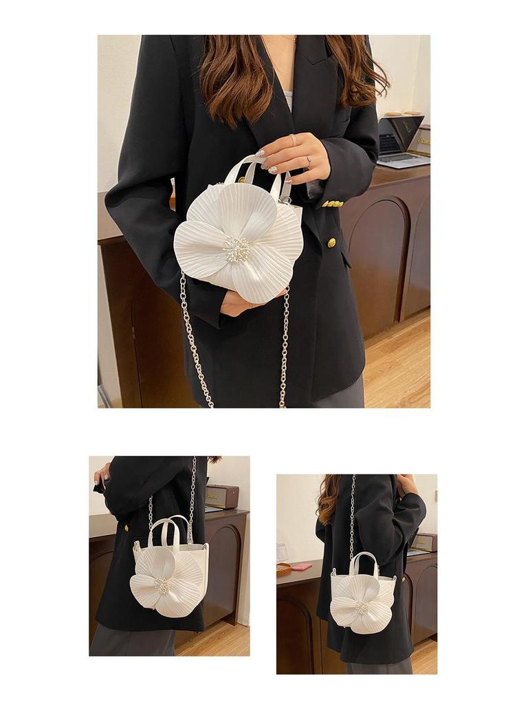 2025 Petal Bucket Bag: 3D Camellia Woven Handbag & Crossbody, Socialite Style