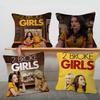 TV Drama Broke Girls Soft Comfortable Pillow Case Cartoon For Sofa Living Cat Room Home Office Retro Decor Protective Cover
