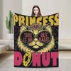 Princess Donut Dungeon Crawler Carl Blanket Warm Print Plush Bedding Throws For Couch Chair Camping Flannel Bedspread Bed Cover