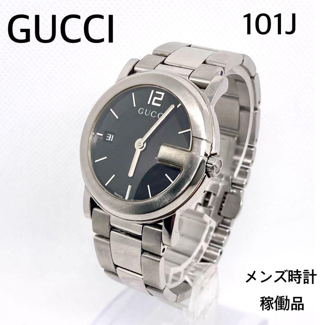 Used Working GUCCI 101J men s watch G face new battery replaced