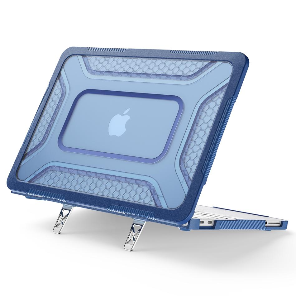 Stand Case for Macbook Neo 13 Inch A3404 2026 Honeycomb Texture Shell Cases Metal Kickstand Neo 13 Sleeve Bag Cover