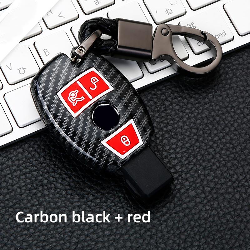 Kolfiberplast Bilnyckelfodral Skydd för Mercedes Benz A B C E G-klass C200 C300 E350 W205 E260L GLK A45 AMG BGA Tillbehör