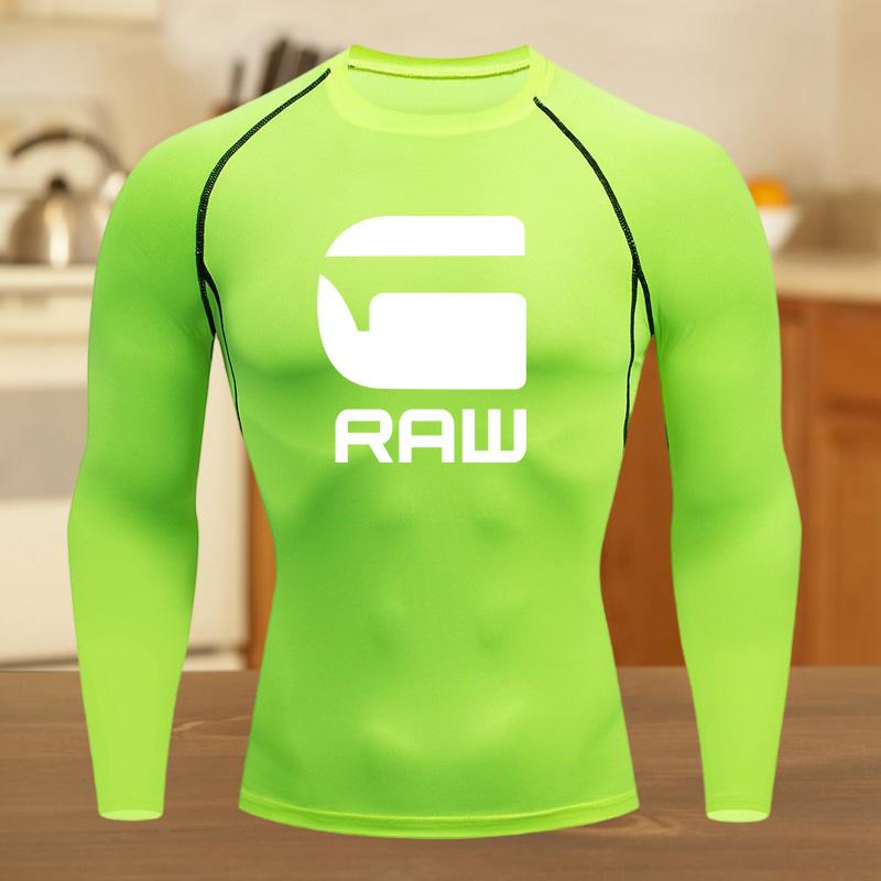 Men Compression Shirt for Workout Quick Dry Top Breathable Sweat Absorbing Tight Fit Fitness Suit T-Shirt Gym Sweat-Resistant