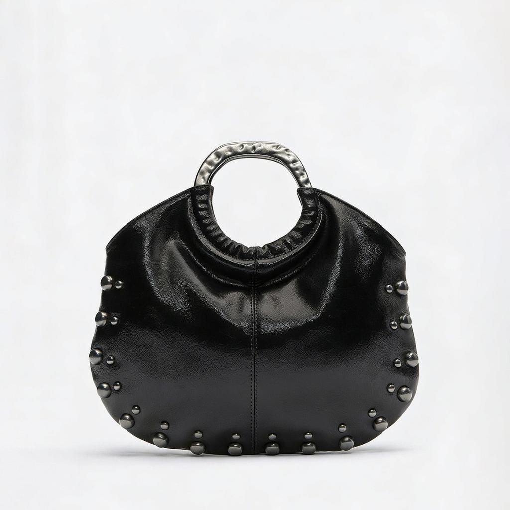 Luxury Studded Handbag with High-end Feel, Light Luxury Rivet Crossbody Bag, Fashionable and Versatile Single Shoulder Underarm Women's Bag