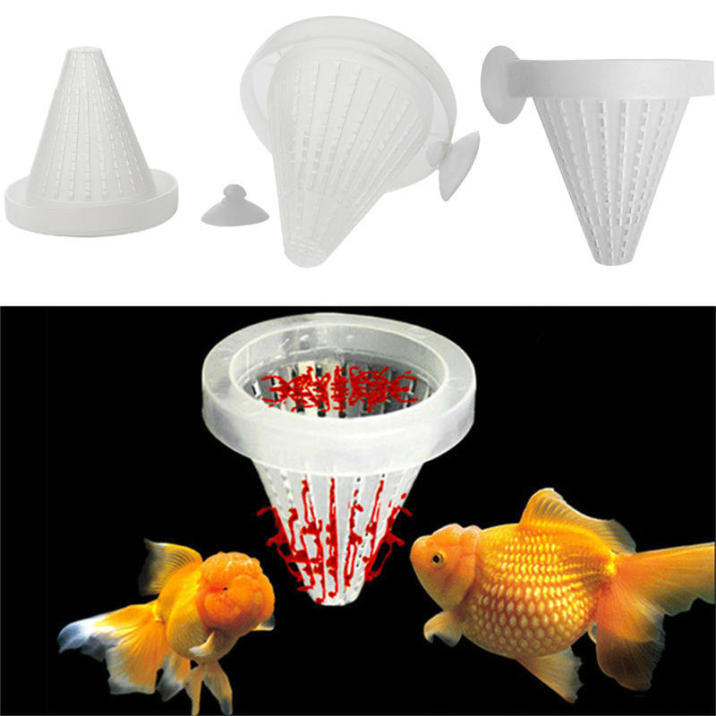 4 Stück Aquarium Roter Wurm Futterkegel Fütterung für Aquarium Skalarfisch Diskusfisch