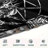 1Pc Skull Satan Print Flannel Blanket, High Quality Comfortable for All Seasons, Home Decor, Warmth and Comfort, Perfect for Christmas Gifts