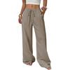 Fashion Women's Versatile Drawstring Casual Solid Color Pleated Wide-leg Pants For Women