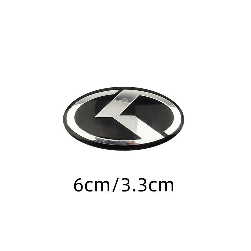 6x3.3cm Car Steering Wheel Center Emblem Badge Sticker for KIA Stinger Sportage KX3 Ceed K7 K5 K3 R Forte Rio Soul Accessories