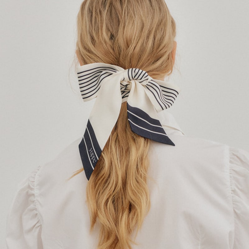 YUPPE SQUARE TWILLY SCARF_BLACK