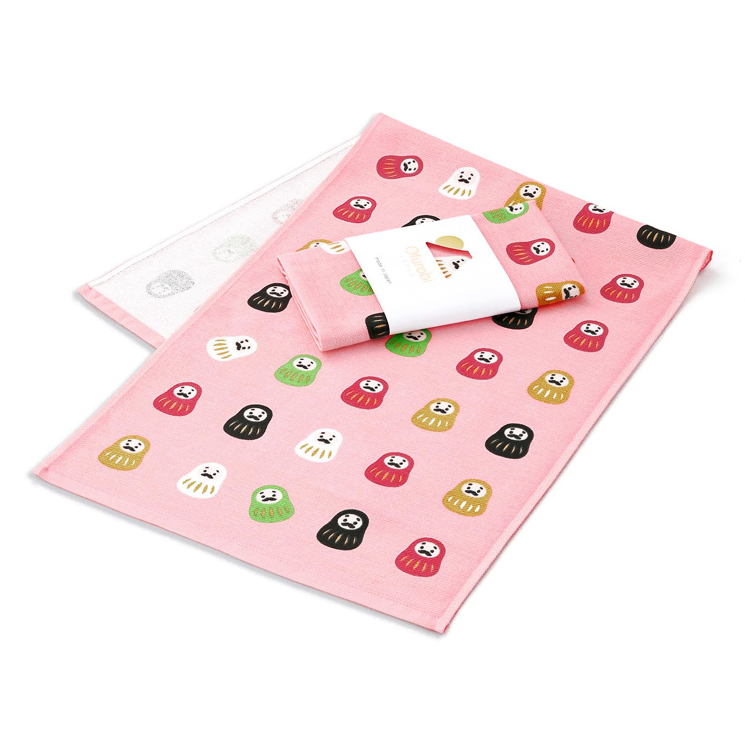 

Towel Museum Ofurobi Tenugui Made in ga ga 34 x 90 (Towel Museum) Towel, Japan, Daruma-san Koronda (Daruma-san Koronda) Design, Pink, 100% Cotton,