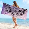 Black White Mandala Print Beach Towel Pool Towel for Travel Swimming Yoga Holiday Outdoor Summer Bath Shower Towel