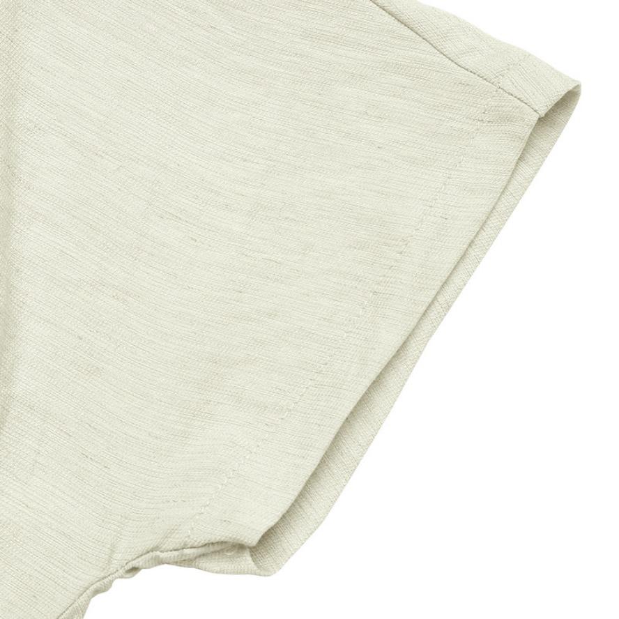 YYFS Kvinnemote Sommer Våren Ensfarget Print Kortermet V-hals Høy midje Uformelle kjoler