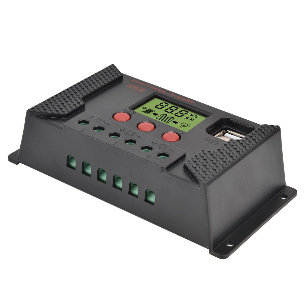 40A Solar Panel Charge Controller Portable 12V 24V PWM Auto Battery Charging Regulator