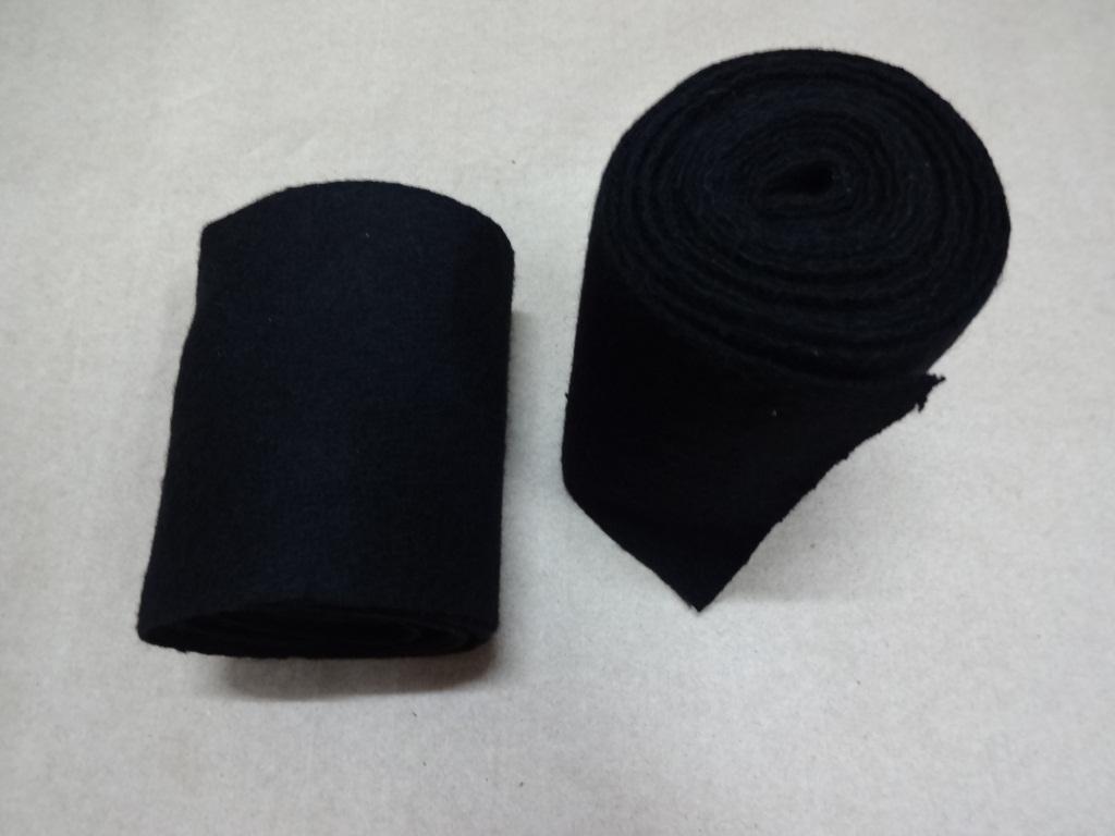 Medieval-SCA-LARP Reenactment Viking Wool Leg Wraps - BLACK COLOR VP-NEXX-JQOW