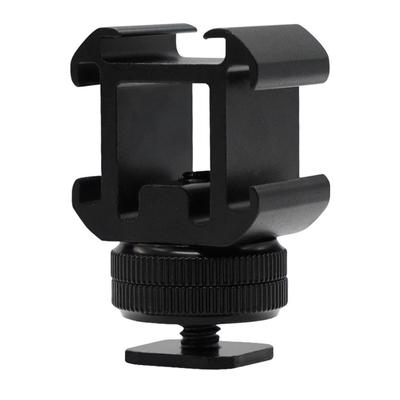 Camera Hot Shoe Mount Adapter Video Triple Cold Shoe Bracket Light for LED Monitor Microphone Studio Flash Video