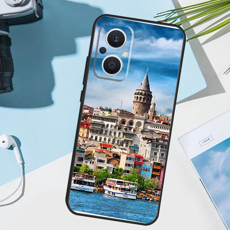 Turkey Istanbul Scenery Building Cover For OPPO Reno 14 F 13F 12F 11F 10 11 12 13 Pro 7 8 Lite OPPO Find X9 X5 X6 X8 Pro Case
