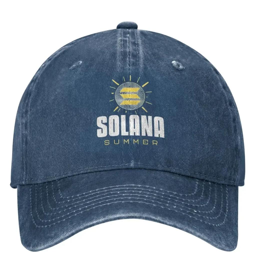 Cappellino da Baseball Solanaed Cryptocurrency SOL Internet Coin Uomo Donna Hip Hop Cappelli Tennis Skate Cappellino Snapback Protezione Solare