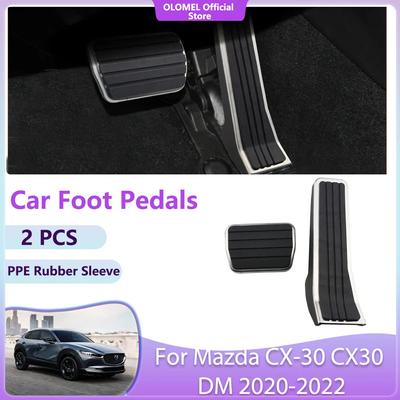Για Mazda CX-30 CX30 DM 2020 2024 2024 Αυτοκίνητο Πεντάλ Υποπόδιου Μαξιλαράκια Καυσίμου Φρένου Αντιολισθητικά Χωρίς Τρύπημα Καλύμματα Κράματος Ανταλλακτικά Αξεσουάρ