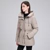 YYFS Damenmode Casual Herbst Winter Einfarbig Druck Langarm Jacken & Mäntel Daunenmäntel