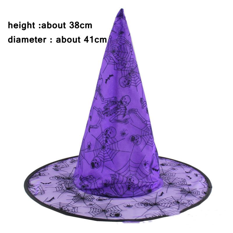 Witch Hat Adult Hats Halloween Witch Cosplay Wizard Hat Kids Halloween Black Witch Hat Girls Princess Party Supply